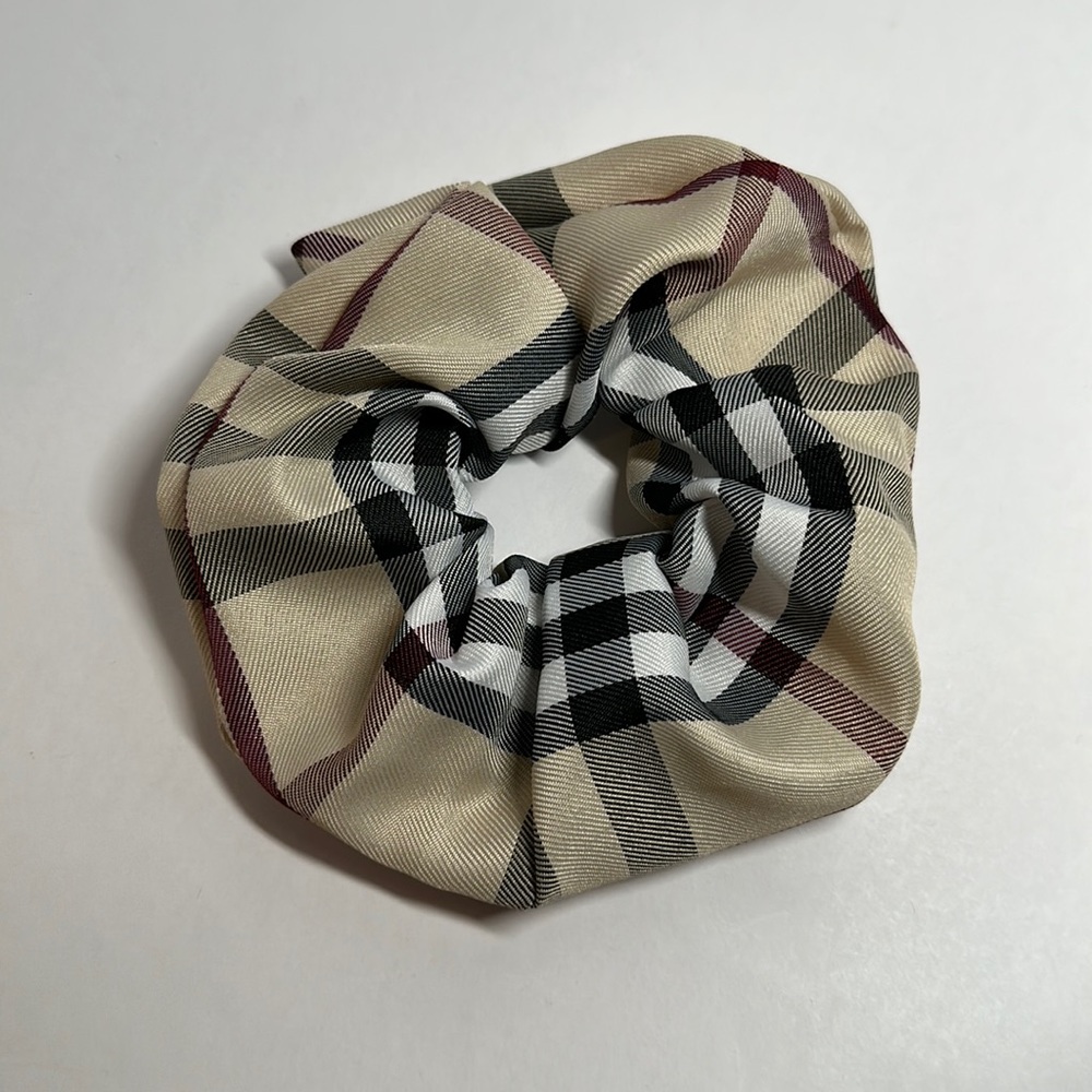 Plaid Wide Hairband / Scrunchie - #389